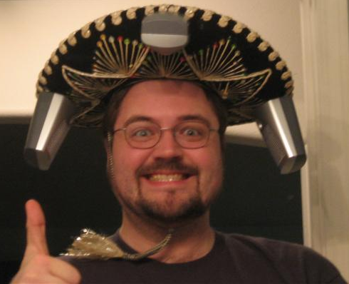 Me wearing the Audio Sombrero for the first time!